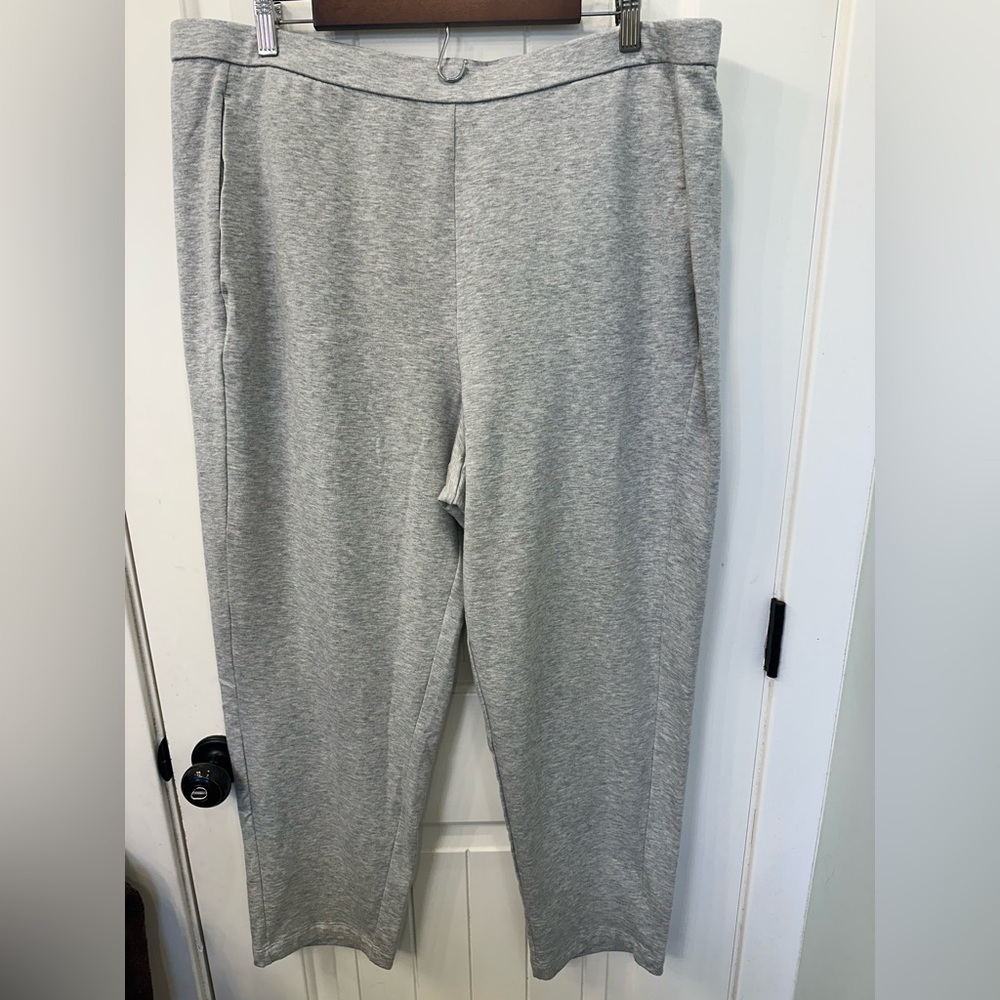 NWT Eileen Fisher Slouchy Tapered Ankle Pant in Heather Grey Size 1X
